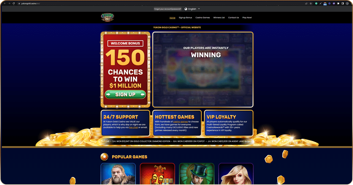 Screenshot von Yukon Golds Casino